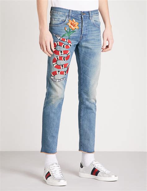 gucci jeans herren logo|gucci jeans men's.